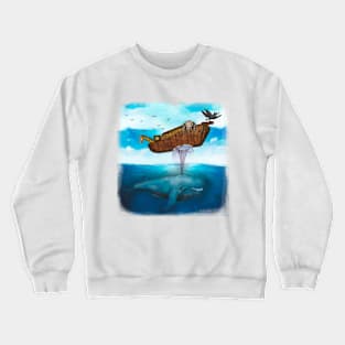 The great whale in the time of the ark Crewneck Sweatshirt